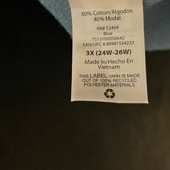 Terra & Sky Pale Blue Capris Size 3X - Picture 7 of 8